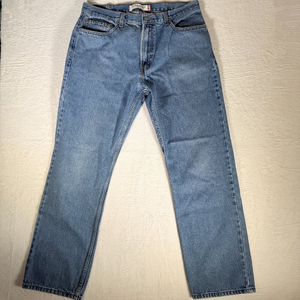 Levis‎ 505 Jeans Men 38x34 (35x31.5) Straight Regular Fit Light Wash Denim Pants